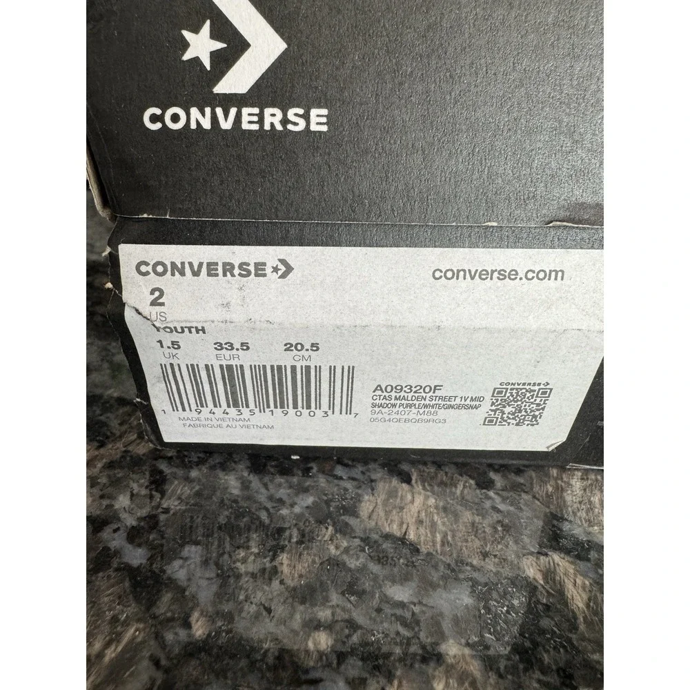NEW Converse Chuck Taylor All Star Malden Street Mid DARK MOTH GRAY Sz 2 Shoes